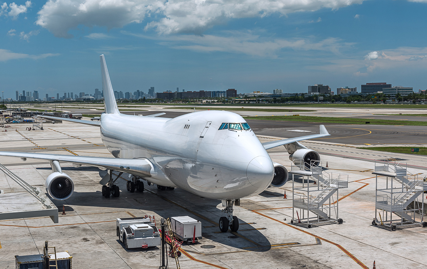 large cargo jet on runway